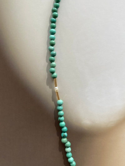 Master Healer Turquoise and Herkimer Necklace