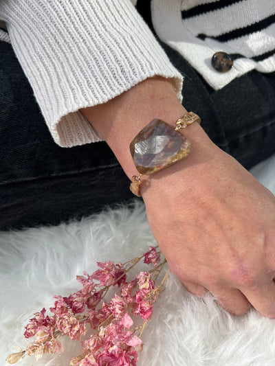 Rose Gold Agate Watchband Bracelet