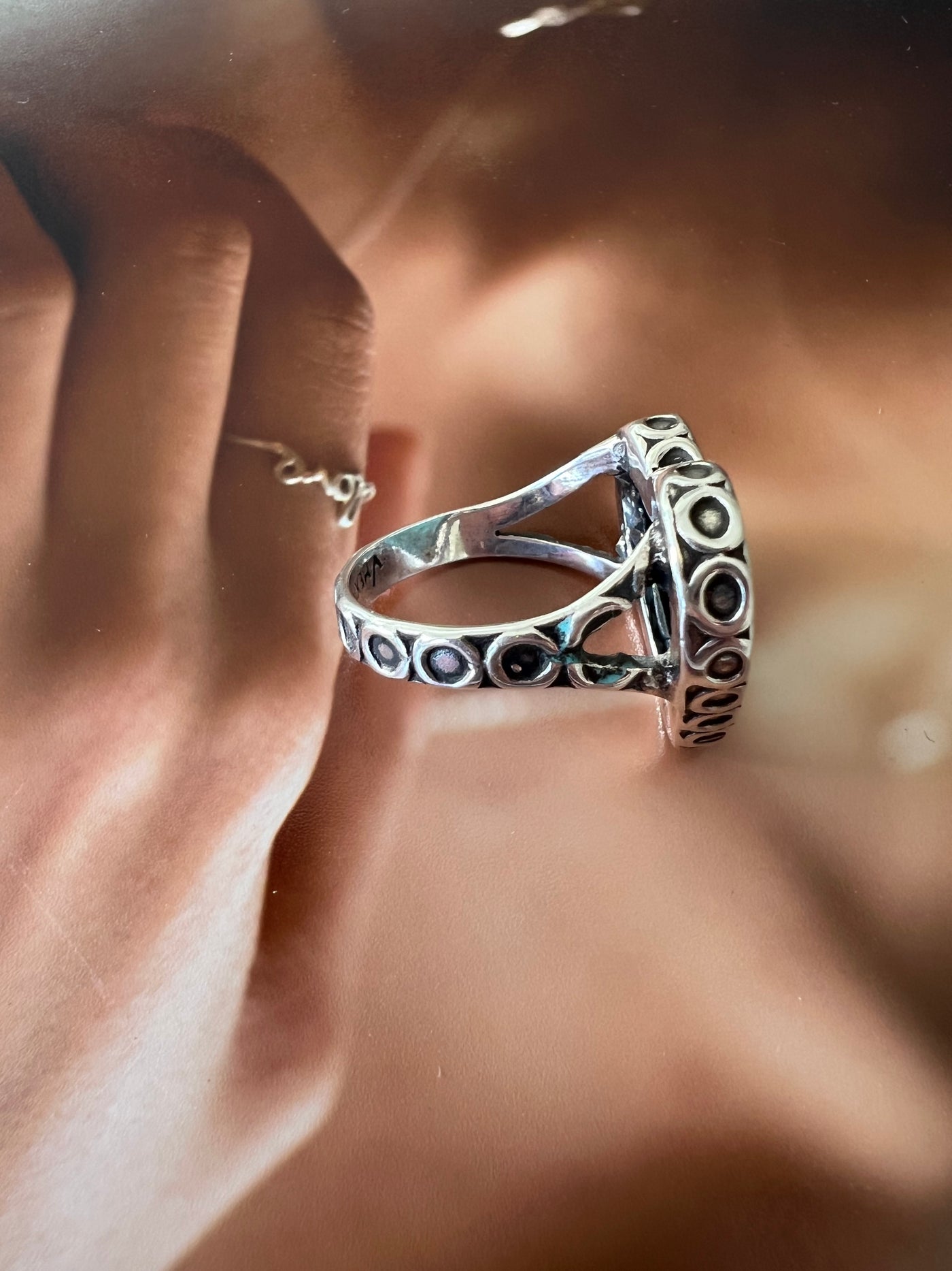 Vintage Turquoise Heart Ring