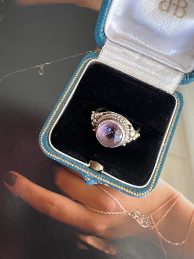 Vintage Faceted Amethyst Ring