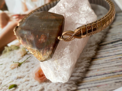 Rose Gold Agate Watchband Bracelet