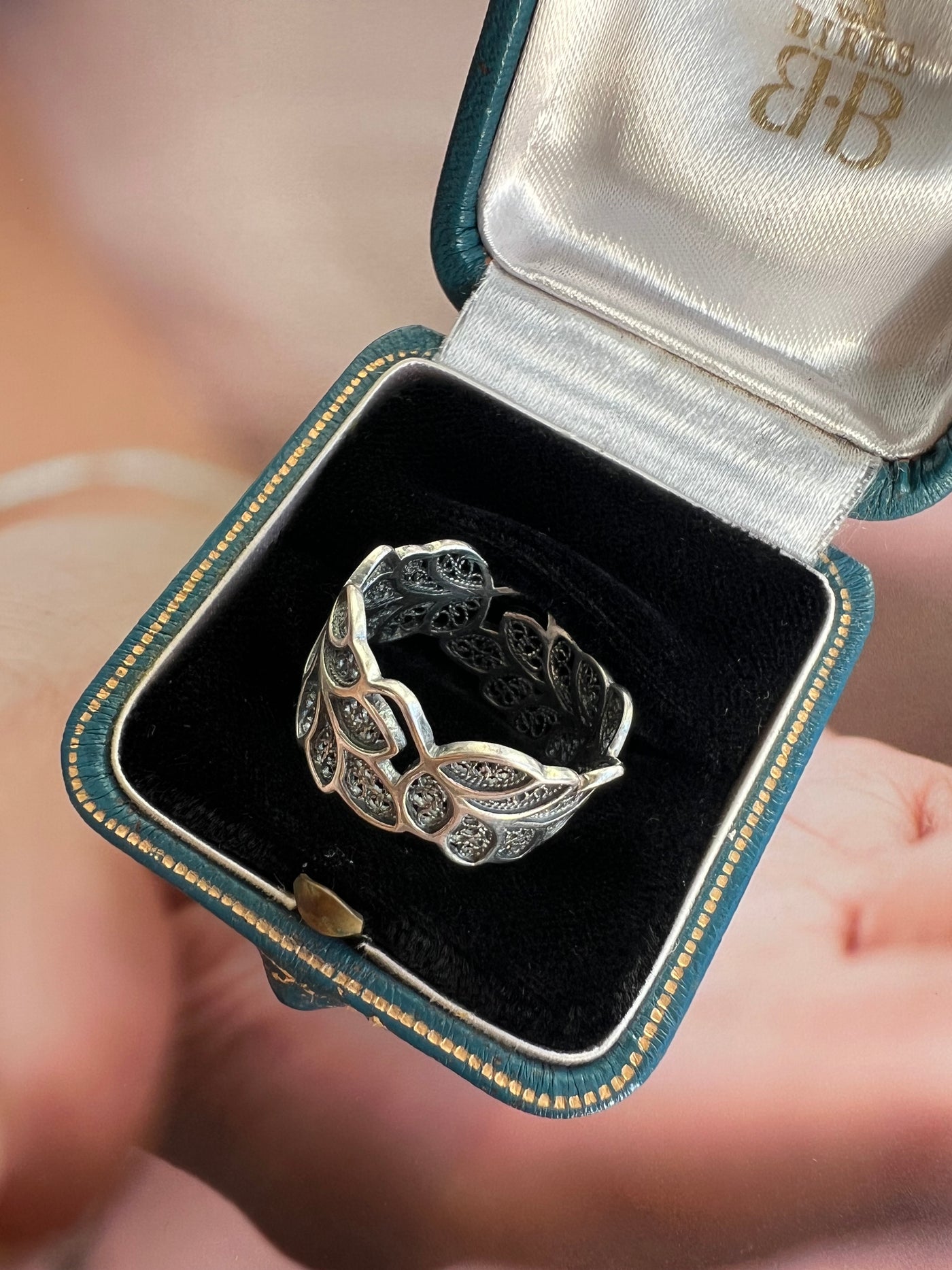 Vintage Silver Filigree Band Ring