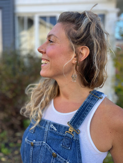 Butterfly and Baby Pearl Earrings