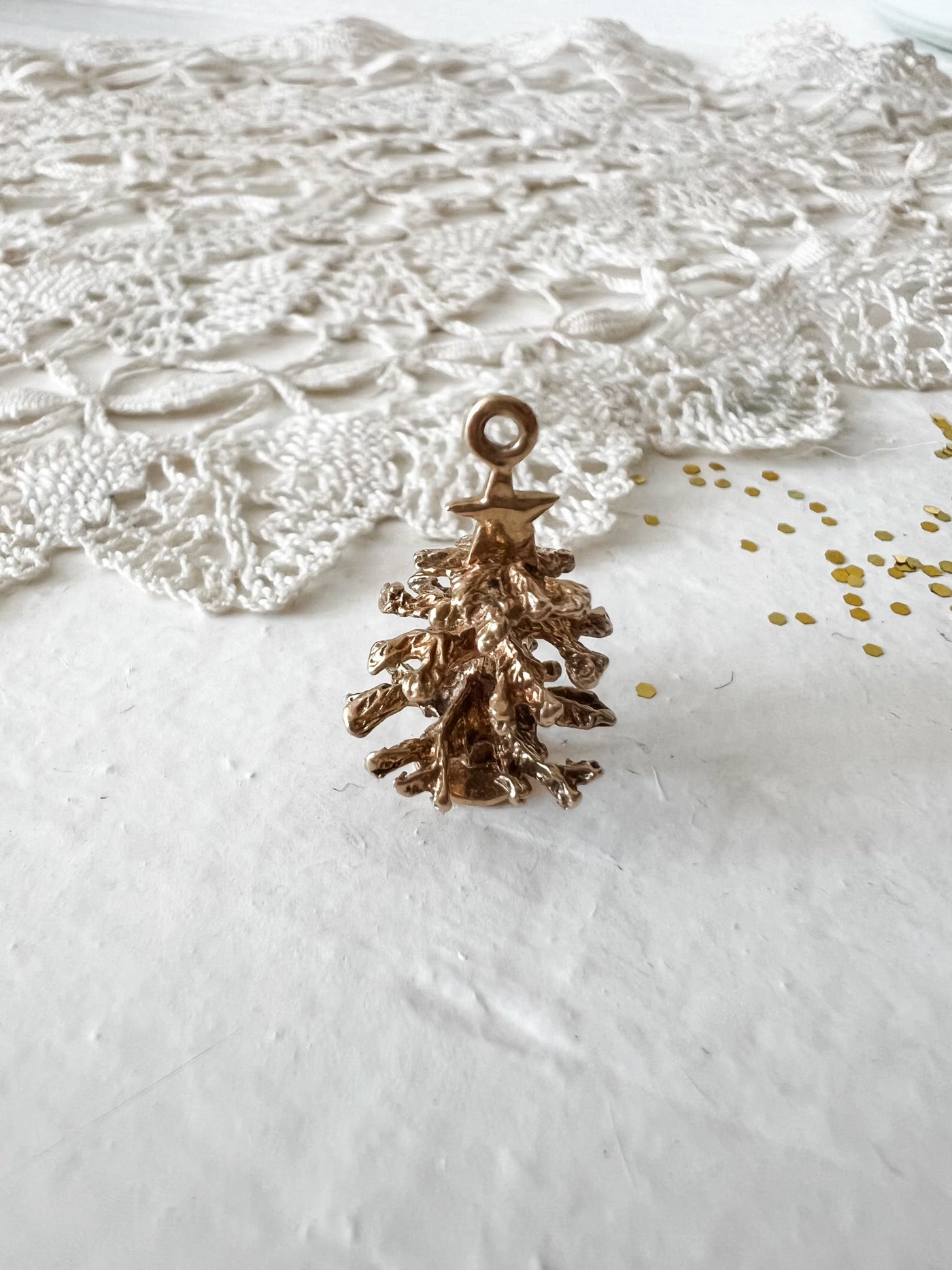 Vintage 10K Gold Tree Charm