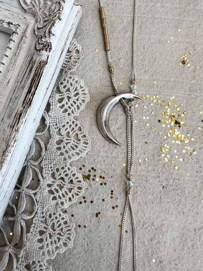 Dainty Moon and Star Necklace