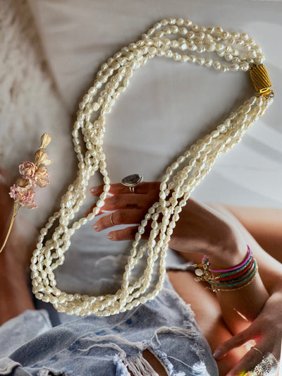 Multi Strand Pearl Necklace