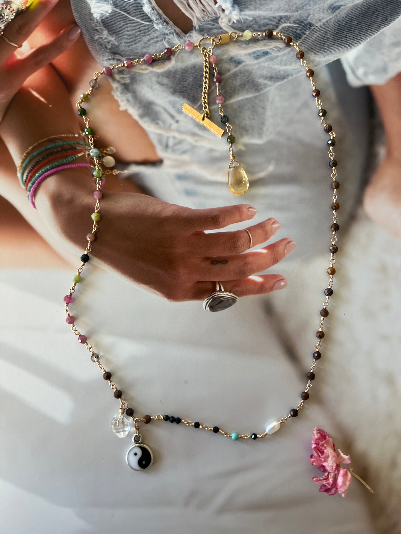 Tourmaline Yin-Yang Magic Necklace