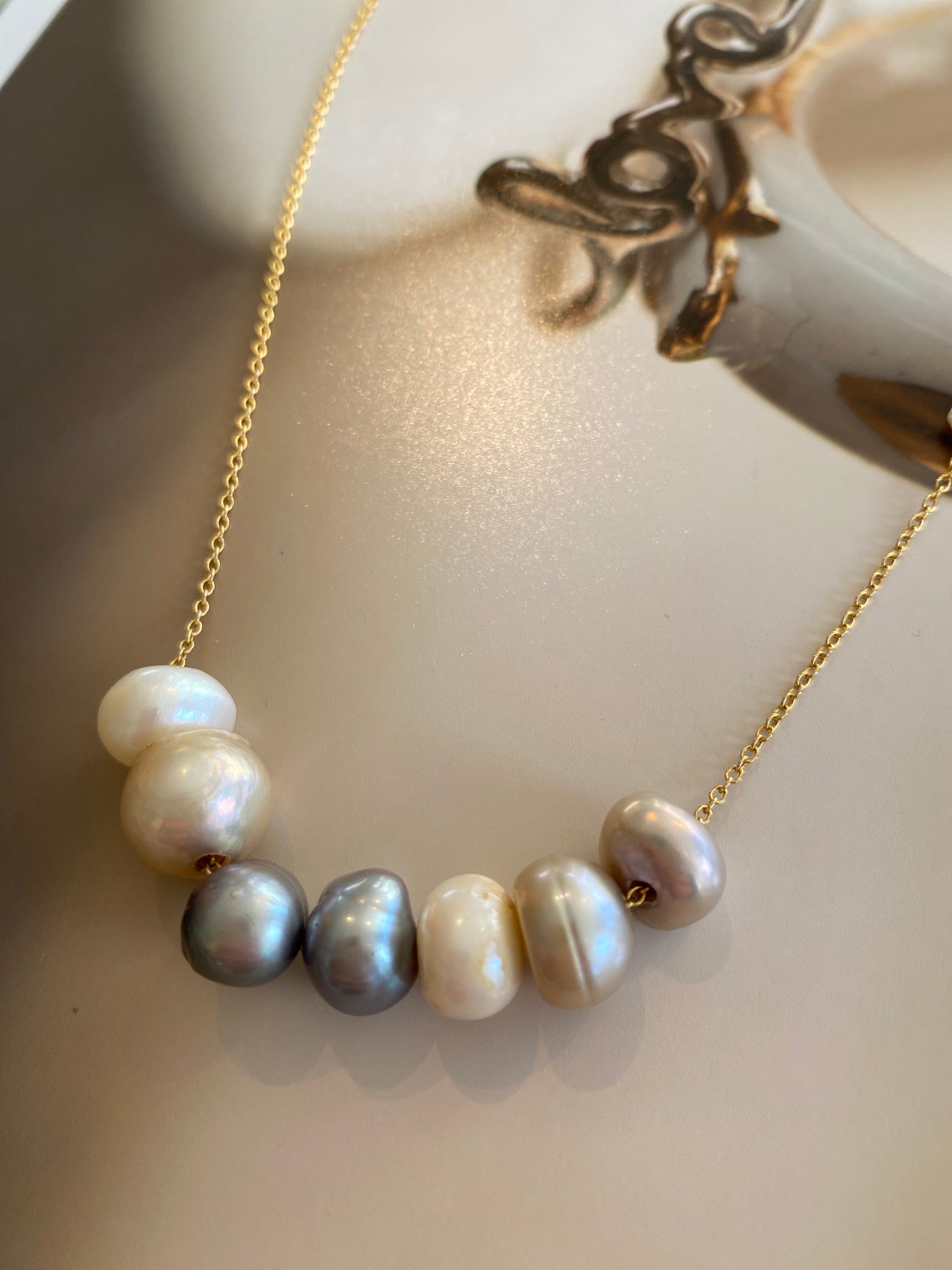 Sliding Pearl Necklace