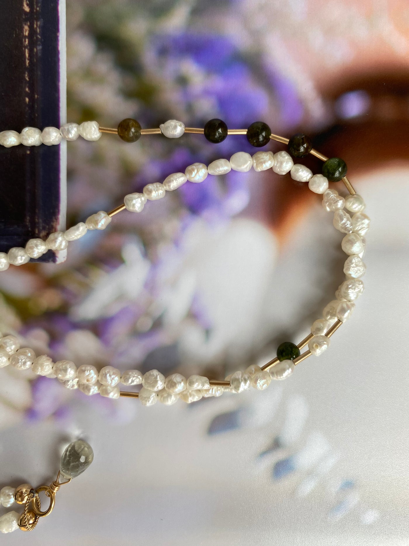 Long Pearl Necklace With Locket