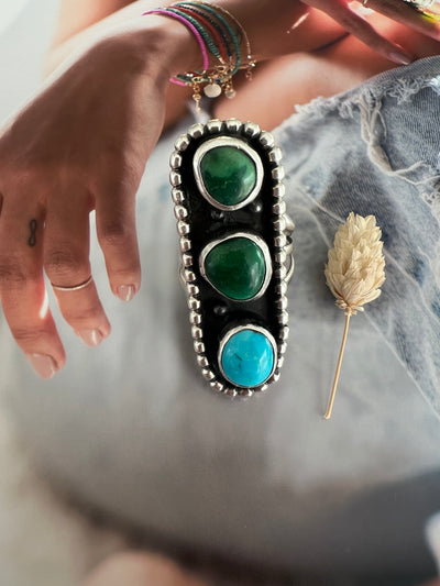 Vintage Turquoise Stop Light Ring