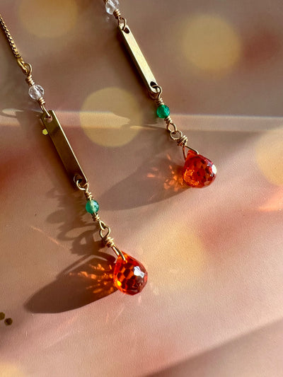 Juicy Orange Teardrop Earrings