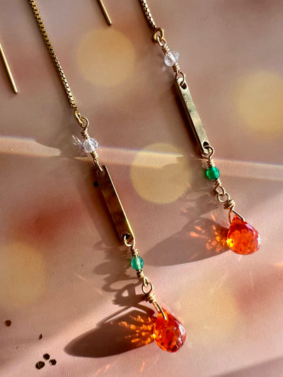 Juicy Orange Teardrop Earrings