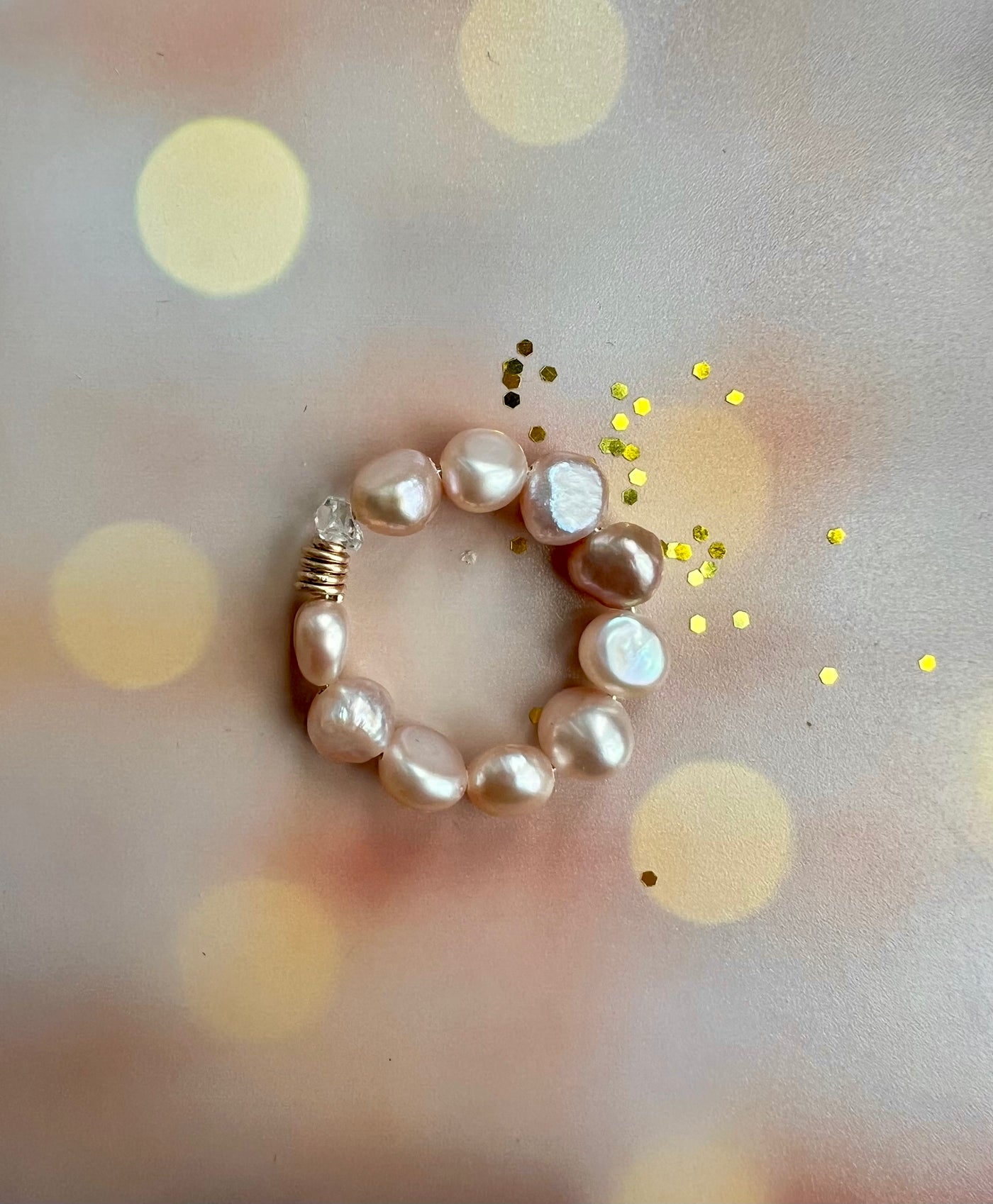 Pearl Love Note Ring