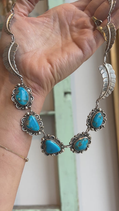 Silver and Turquoise Drop Earrings