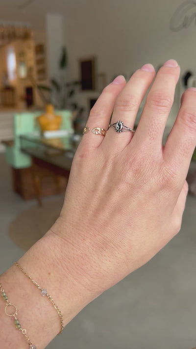 Vintage Baby Yin Yang Silver Ring