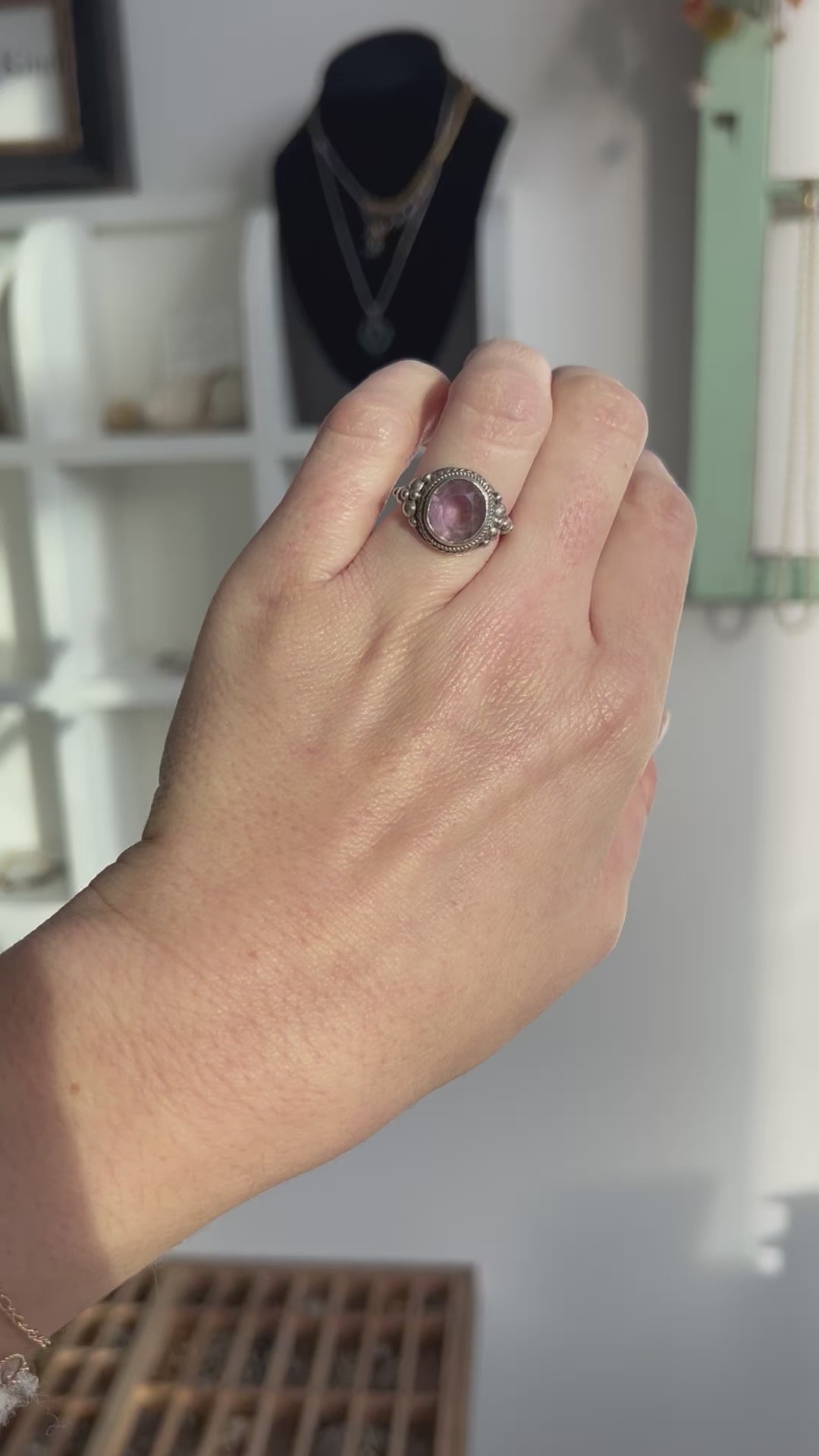 Vintage Faceted Amethyst Ring